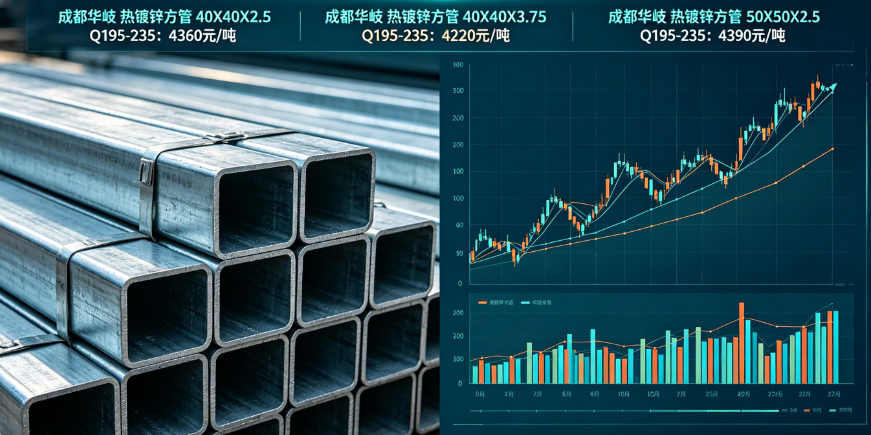 5月12日成都市場鍍鋅方矩管價格行情